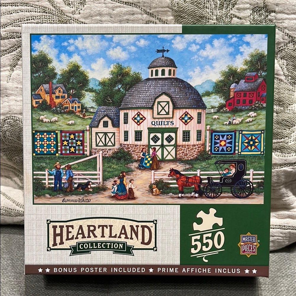 Masterpieces Heartland Collection THE QUILT BARN 550 piece puzzle SALE🔴3/$25!